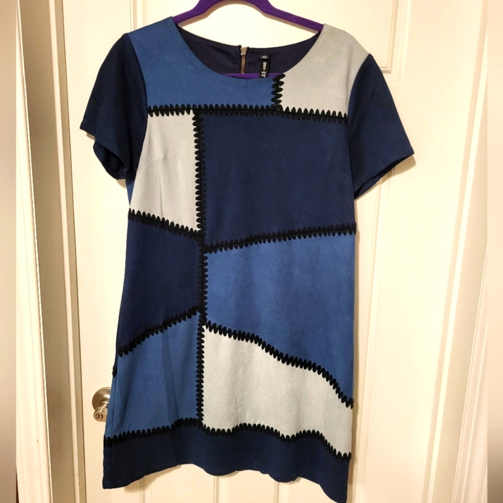 Blue suede dress - design lab